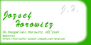 jozsef horowitz business card